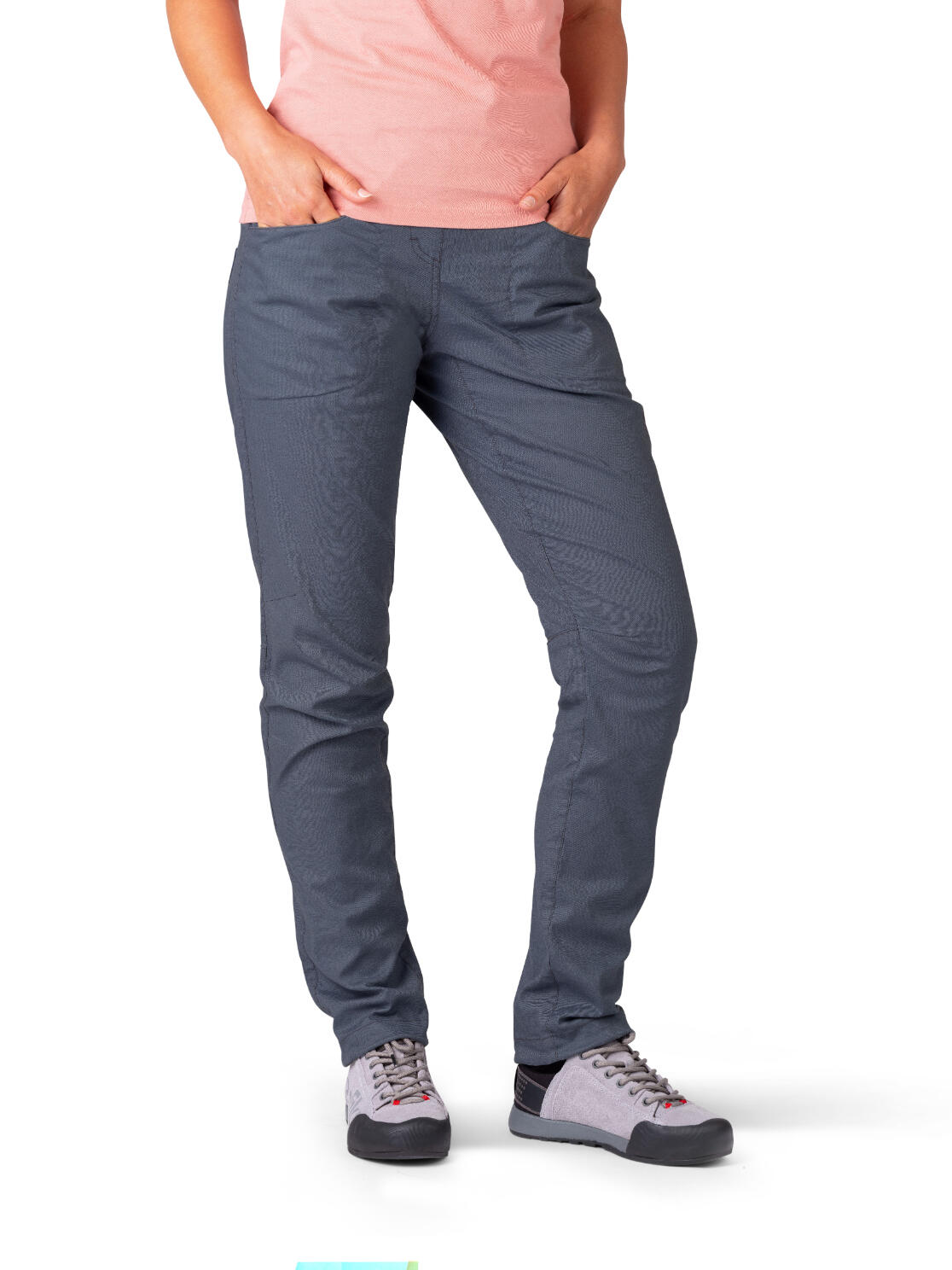 Leinenhose für Damen, ideal zum Klettern und für den Alltag RAFIKI blau 3/6