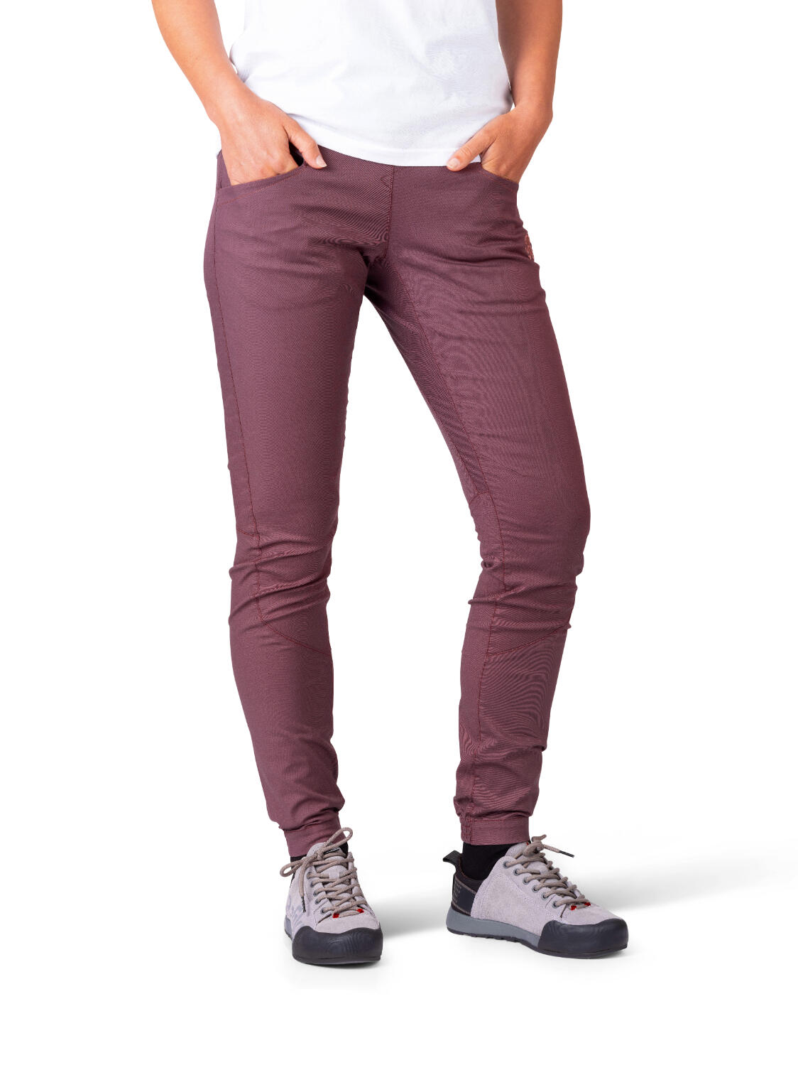 Pantalón de escalada transpirable para mujer con cintura ajustable RAFIKI morado 3/6