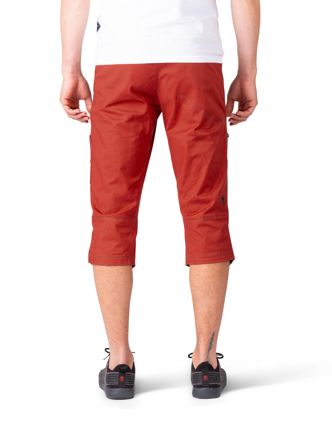 Herren 3/4 Kletterhose mit Klettverschluss RAFIKI rot 7/7