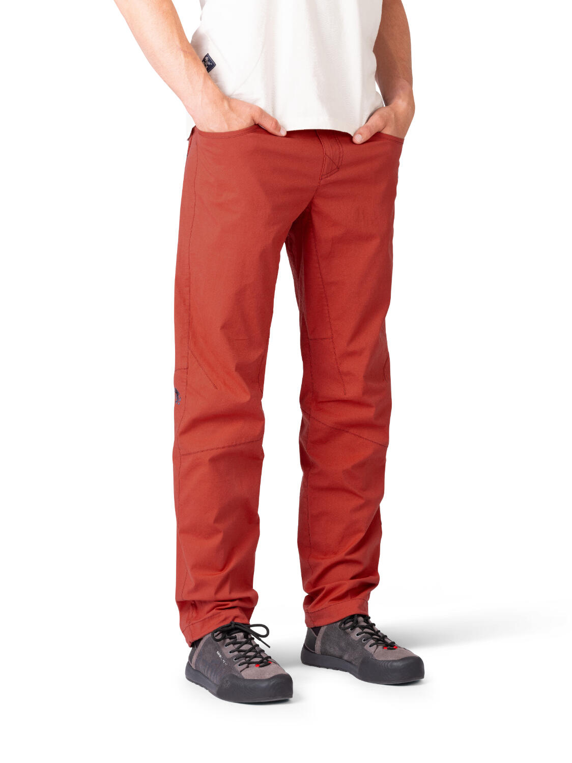 Herren-Kletterhose aus ultraleichter Baumwolle RAFIKI rot 3/7