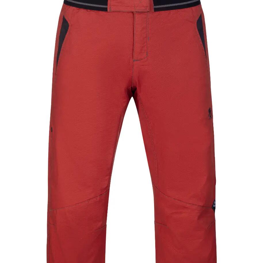 Men's 3/4 climbing pants with Velcro fly closure RAFIKI red