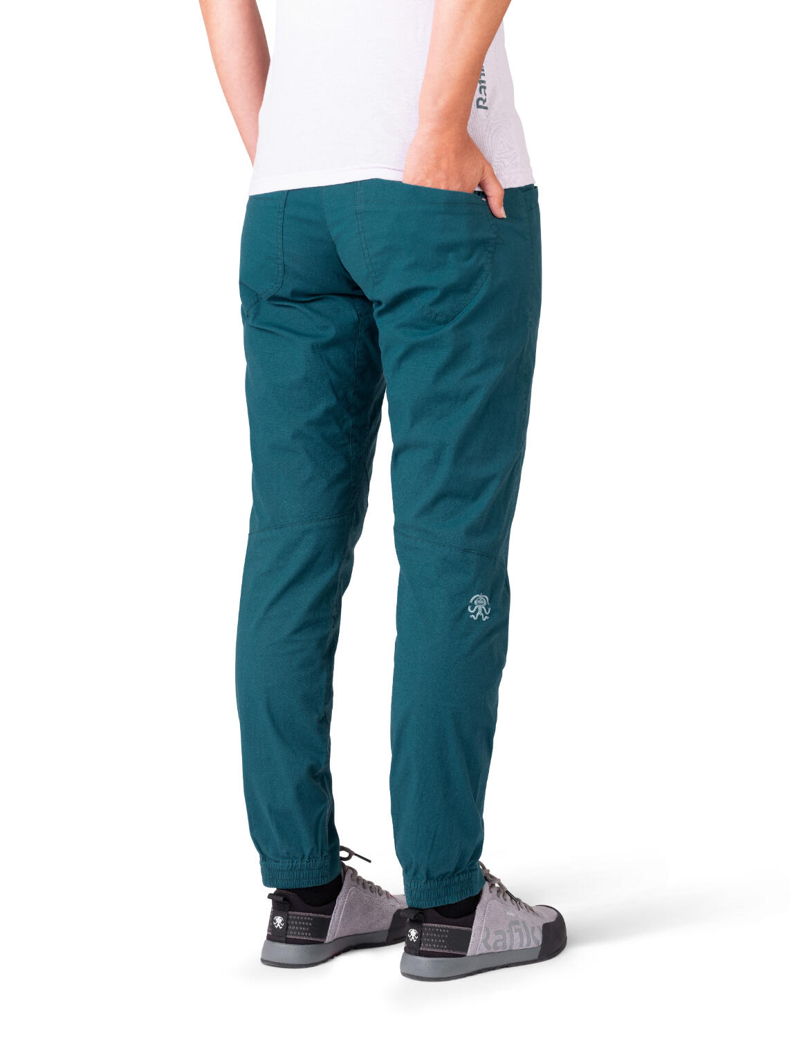 Pantalones de escalada ligeros de algodón para mujer RAFIKI azul 4/7