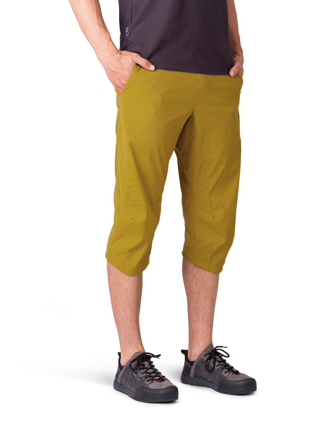 Herren superleichte Multisport 3/4 Hose RAFIKI gelb 3/7