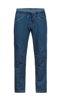 Herenjeans van denim met verstelbare elastische tailleband rafiki donkerblauw