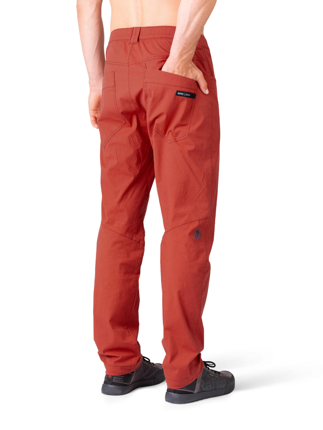 Herren-Kletterhose aus ultraleichter Baumwolle RAFIKI rot 4/7