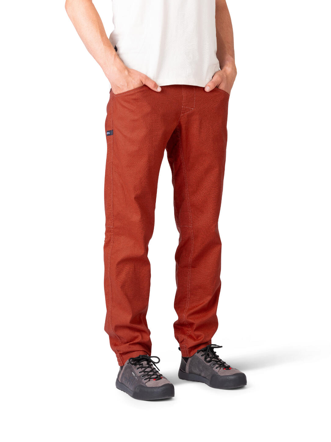 Herren-Leinenhose für den Sommer zum Klettern und für den Alltag RAFIKI orange 3/7