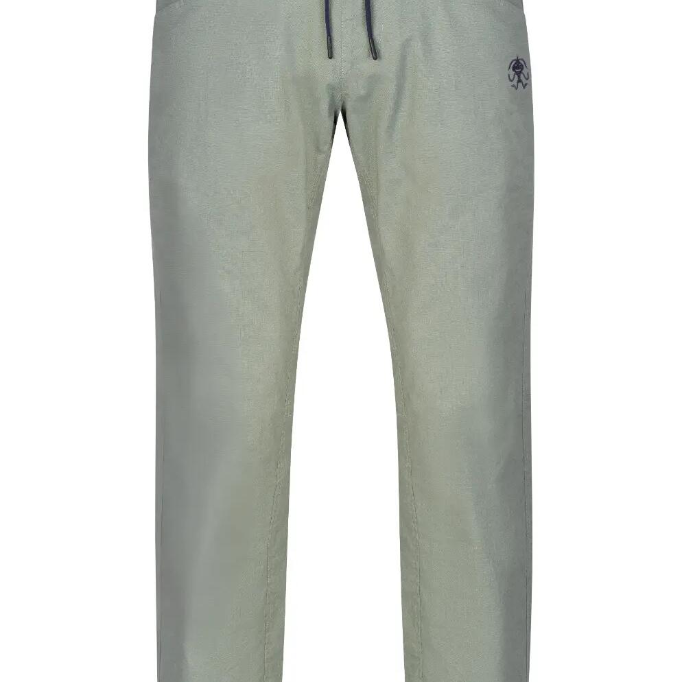 Men's linen pants for summer climbing and everyday wear RAFIKI green