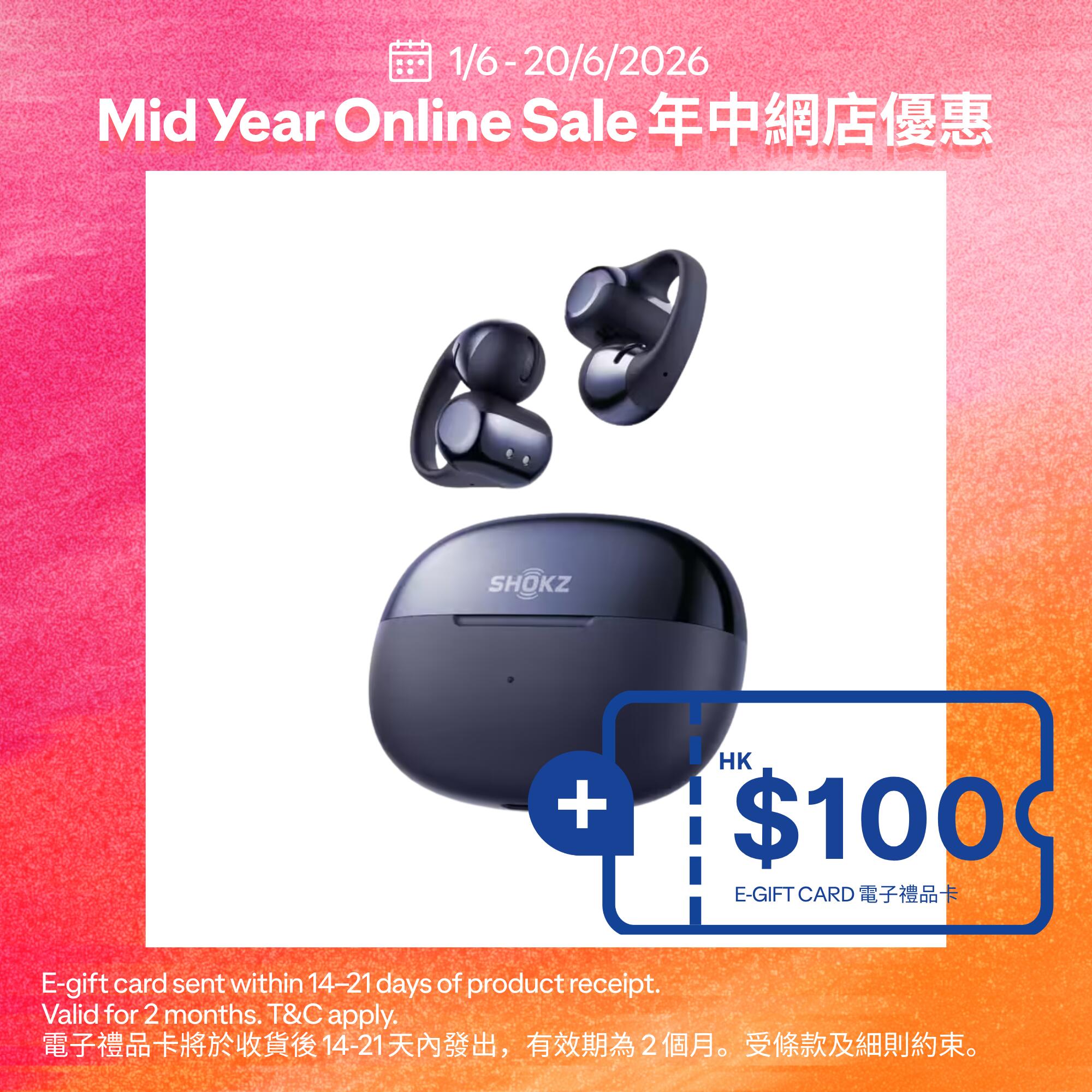 Shokz OpenDots ONE 【Dolby Audio】Open-Ear True Wireless Earbuds