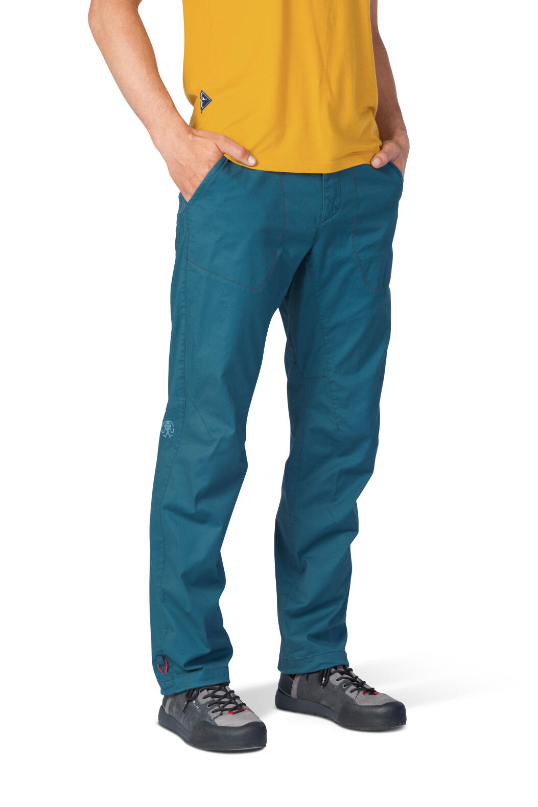 Herren-Baumwoll-Kletterhose RAFIKI mit bewährtem Schnitt blau 3/4