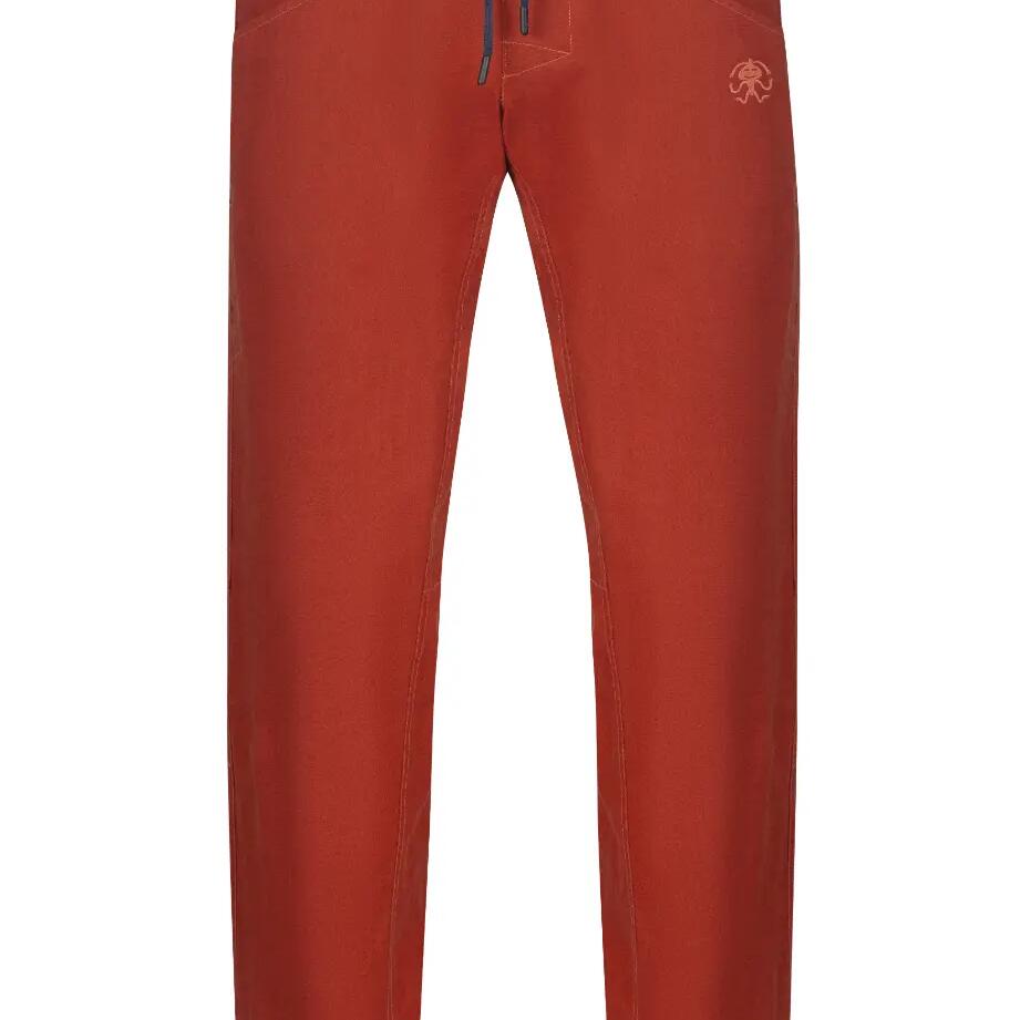 Men's linen pants for summer climbing and everyday wear RAFIKI orange