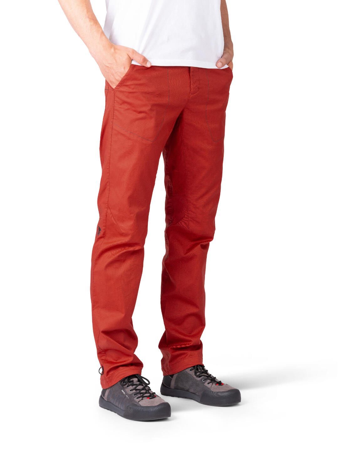 Herren-Baumwoll-Kletterhose RAFIKI mit bewährtem Schnitt rot 3/7