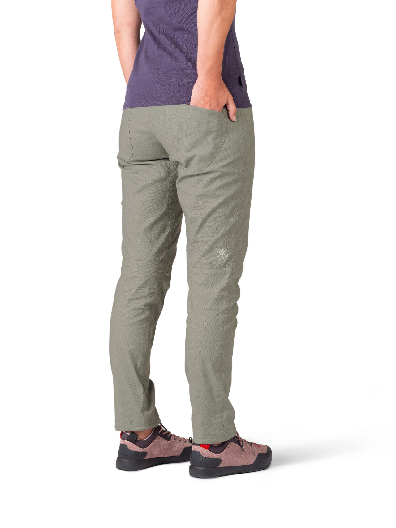 Leinenhose für Damen, ideal zum Klettern und für den Alltag RAFIKI grün 4/7