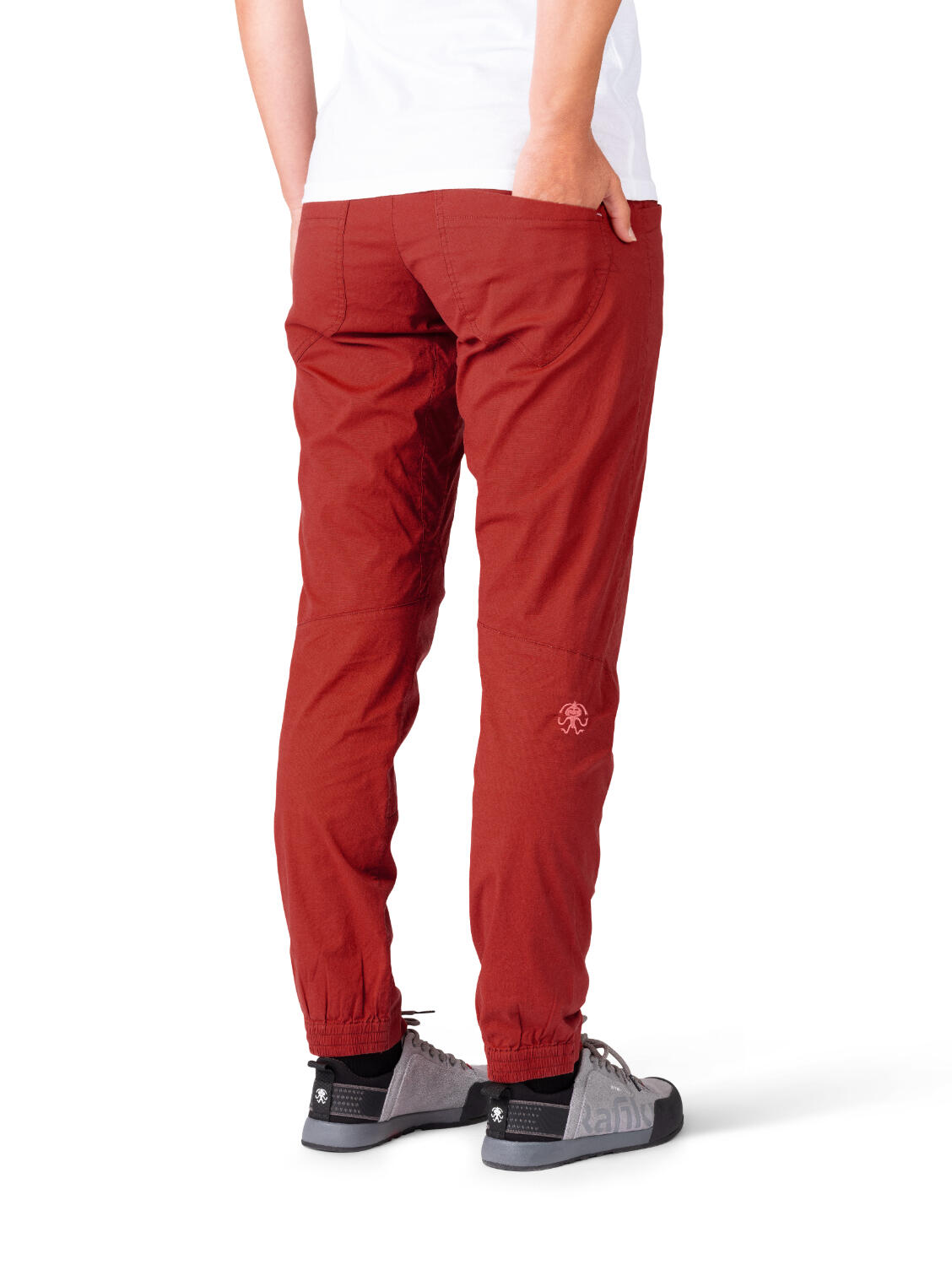 Pantalon d'escalade en coton léger pour femmes RAFIKI rouge 4/7