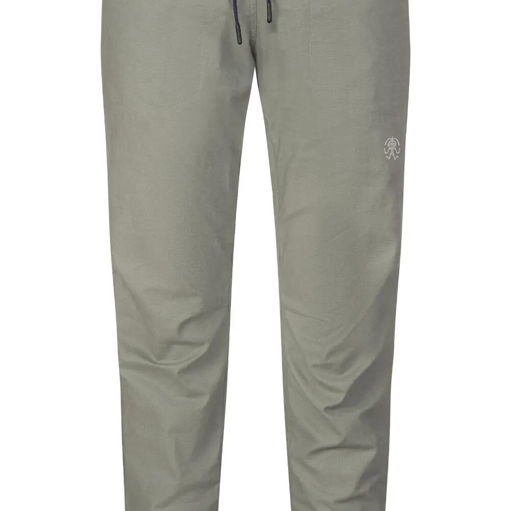 Women's linen trousers ideal for climbing and everyday wear RAFIKI green