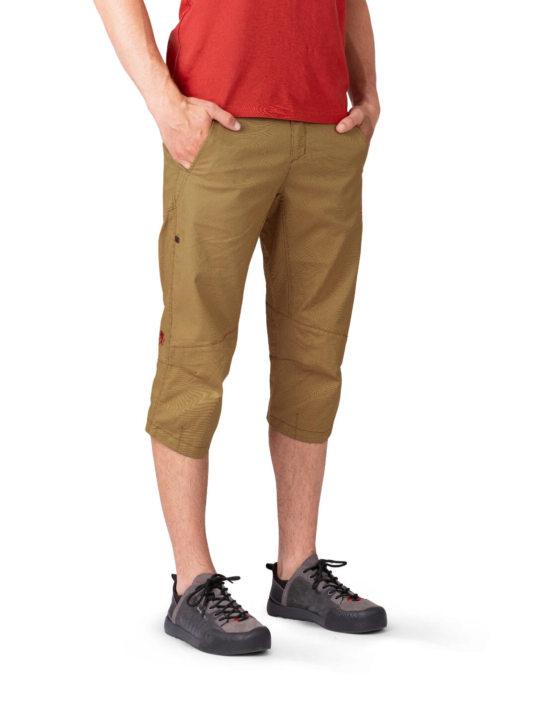 Herren 3/4 Kletterhose mit Klettverschluss RAFIKI braun 3/7