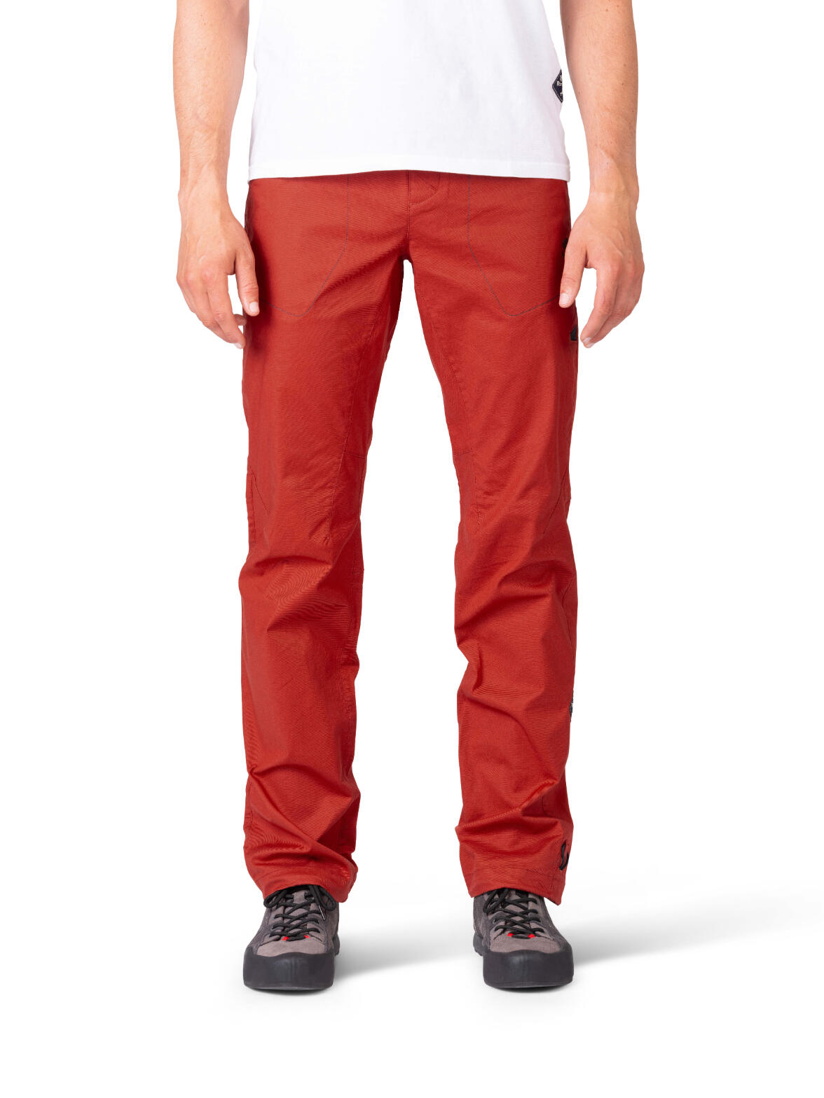 Herren-Baumwoll-Kletterhose RAFIKI mit bewährtem Schnitt rot 5/7