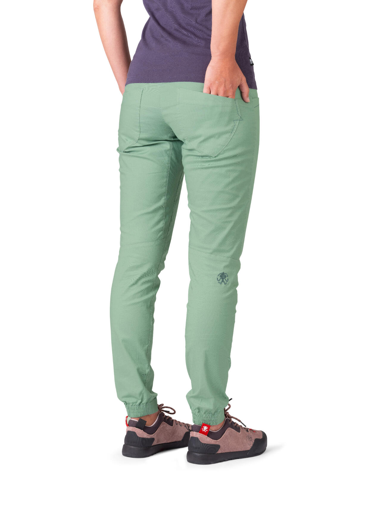 Atmungsaktive Damen-Kletterhose mit verstellbarem Bund RAFIKI grün 4/7