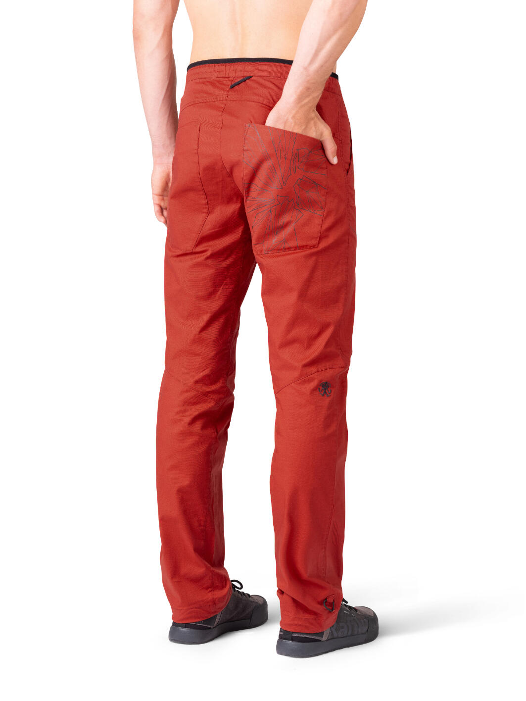 Herren-Baumwoll-Kletterhose RAFIKI mit bewährtem Schnitt rot 4/7