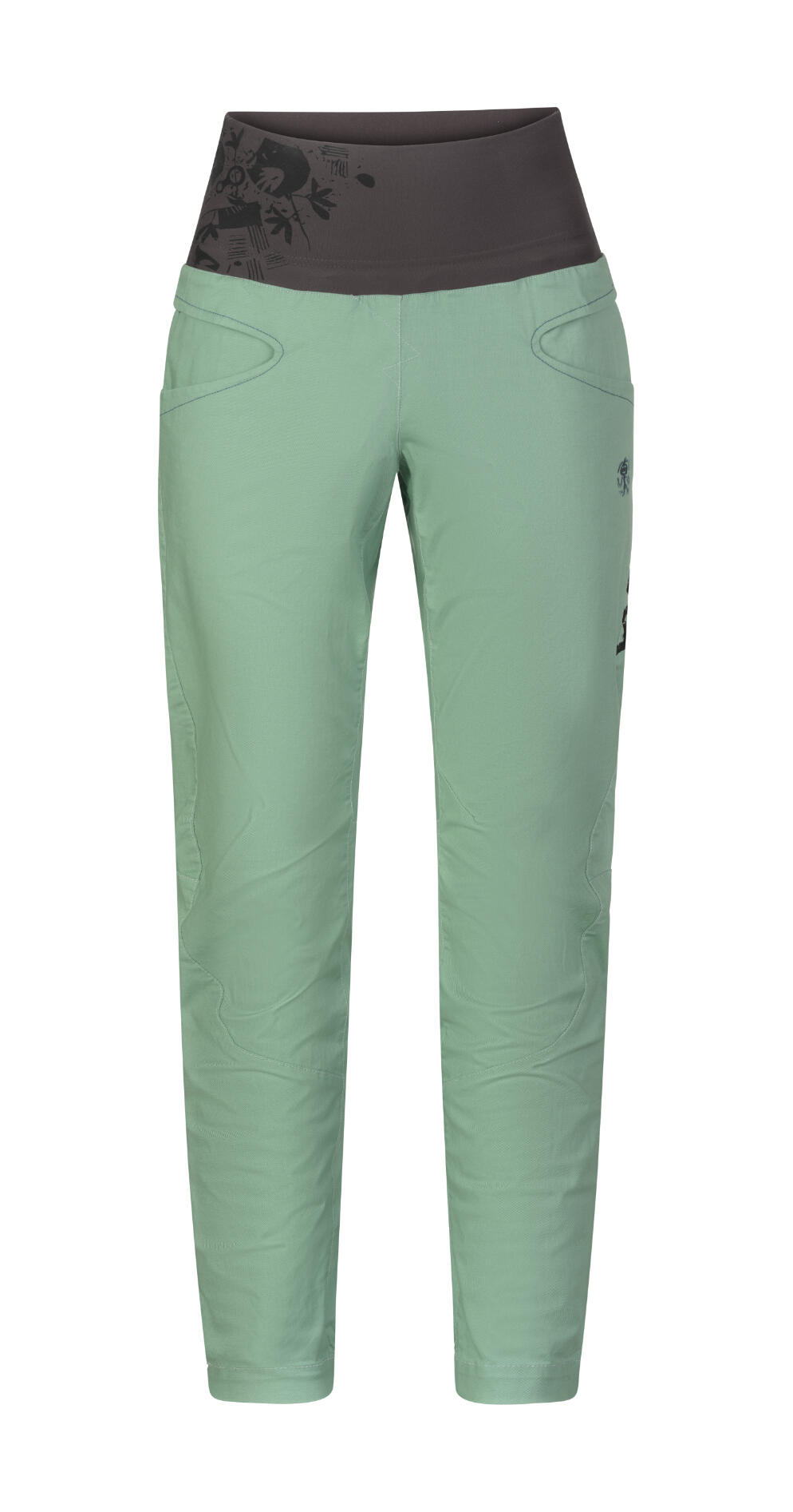 Atmungsaktive Damen-Kletterhose mit verstellbarem Bund RAFIKI grün 1/7