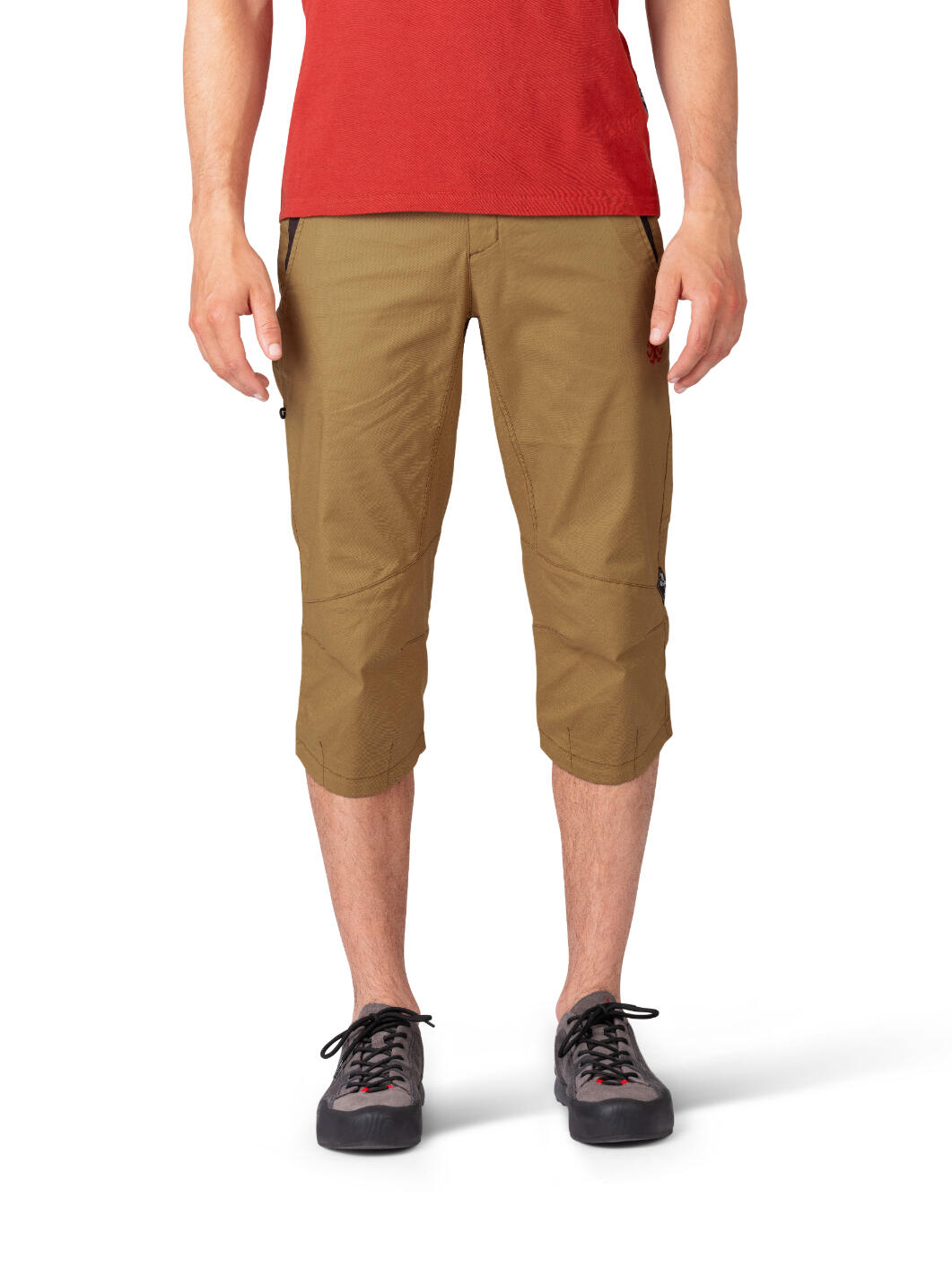 Herren 3/4 Kletterhose mit Klettverschluss RAFIKI braun 5/7