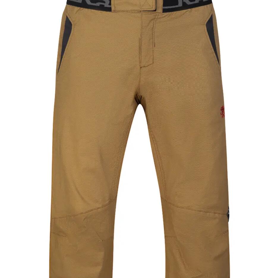 Men's 3/4 climbing pants with Velcro fly closure RAFIKI brown