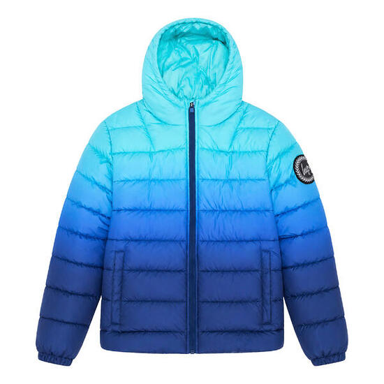 HYPE - Jungen Steppjacke Blau Ocean Fade Kapuze Warm Jacke