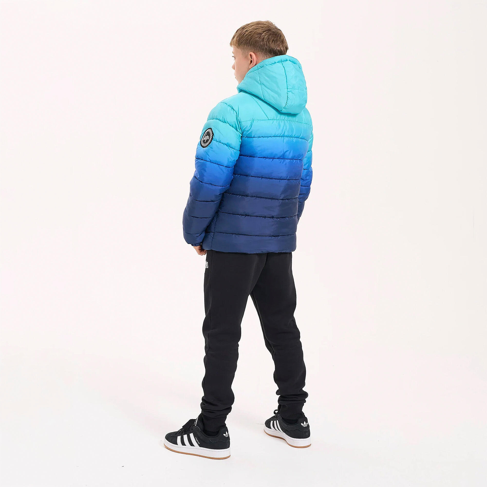 HYPE - Doudoune garçon bleu dégradé océan capuche matelassée chaude coat 4/5