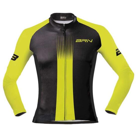 Maglia BRN manica lunga uomo gialla fluo