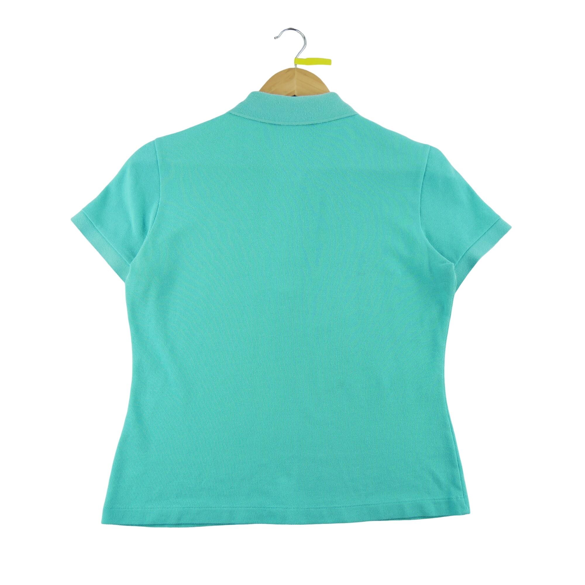 Refurbished - Lacoste Damen Kurzarm Poloshirt Türkis - In gutem Zustand 2/7