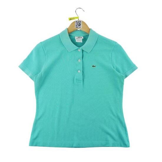 Seconde vie - Polo manches courtes Femme Turquoise - Bon état