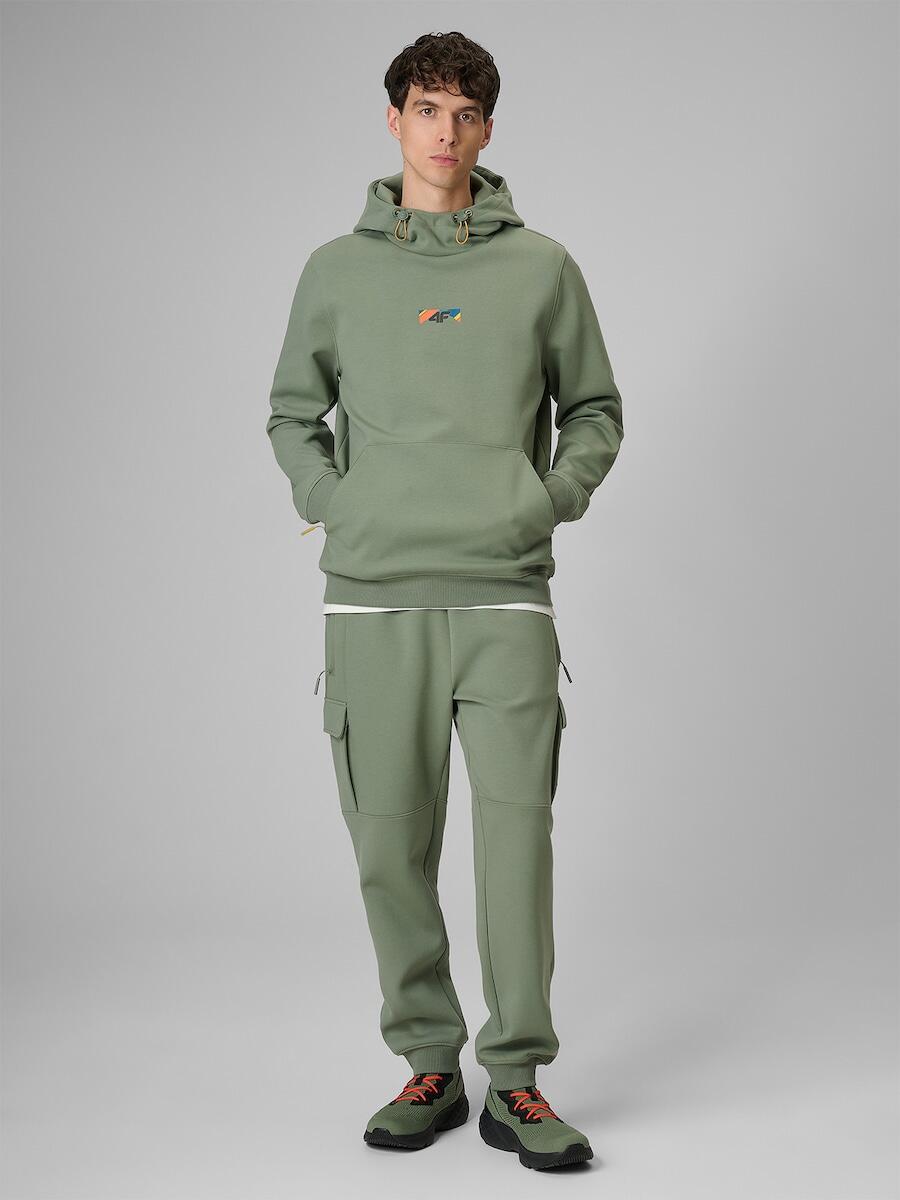 Bluza dresowa regular z kapturem męska 4F 4FRSS26TSWSM2894 3/7
