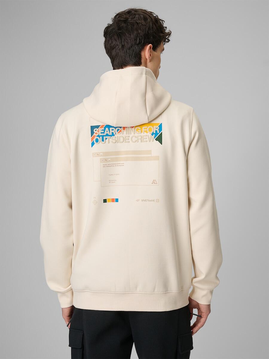 Bluza dresowa regular z kapturem męska 4F 4FRSS26TSWSM2894 2/7