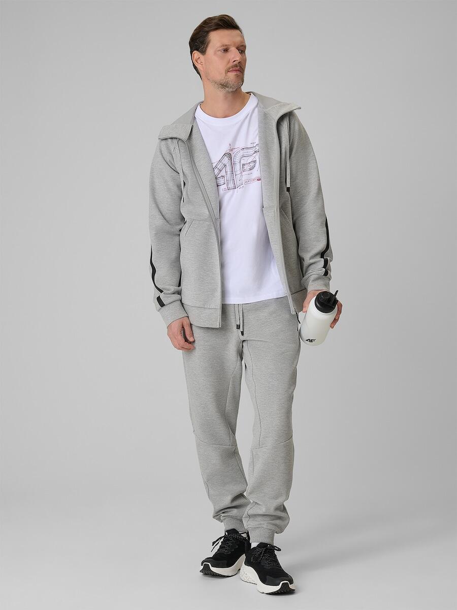 Bluza dresowa regular z kapturem męska 4F 4FRSS26TSWSM2974 6/7