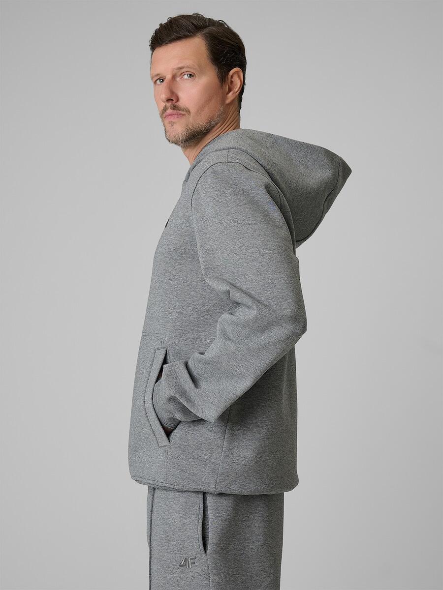 Bluza dresowa regular z kapturem męska 4F 4FRSS26TSWSM2793 3/7