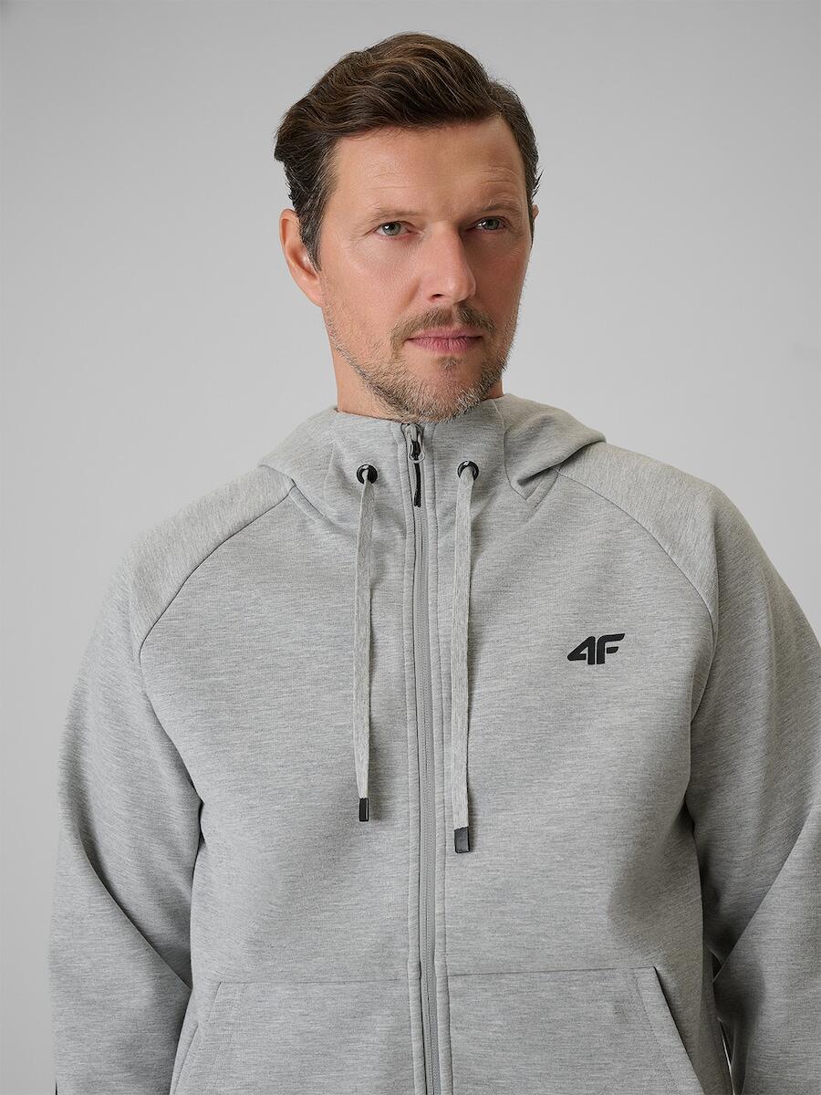 Bluza dresowa regular z kapturem męska 4F 4FRSS26TSWSM2974 5/7