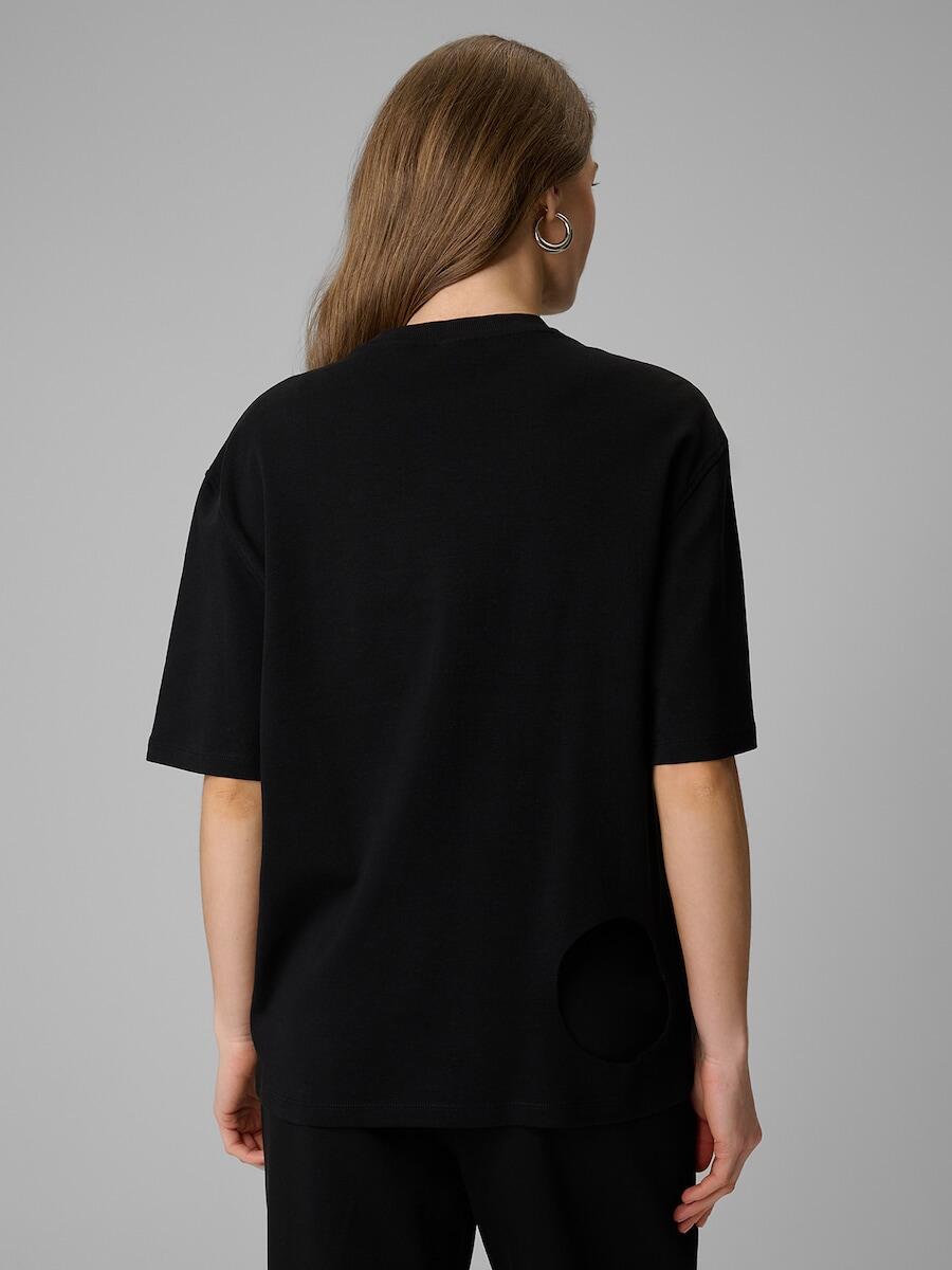 T-shirt loose z nadrukiem damski 4F 4FRSS26TTSHF3706