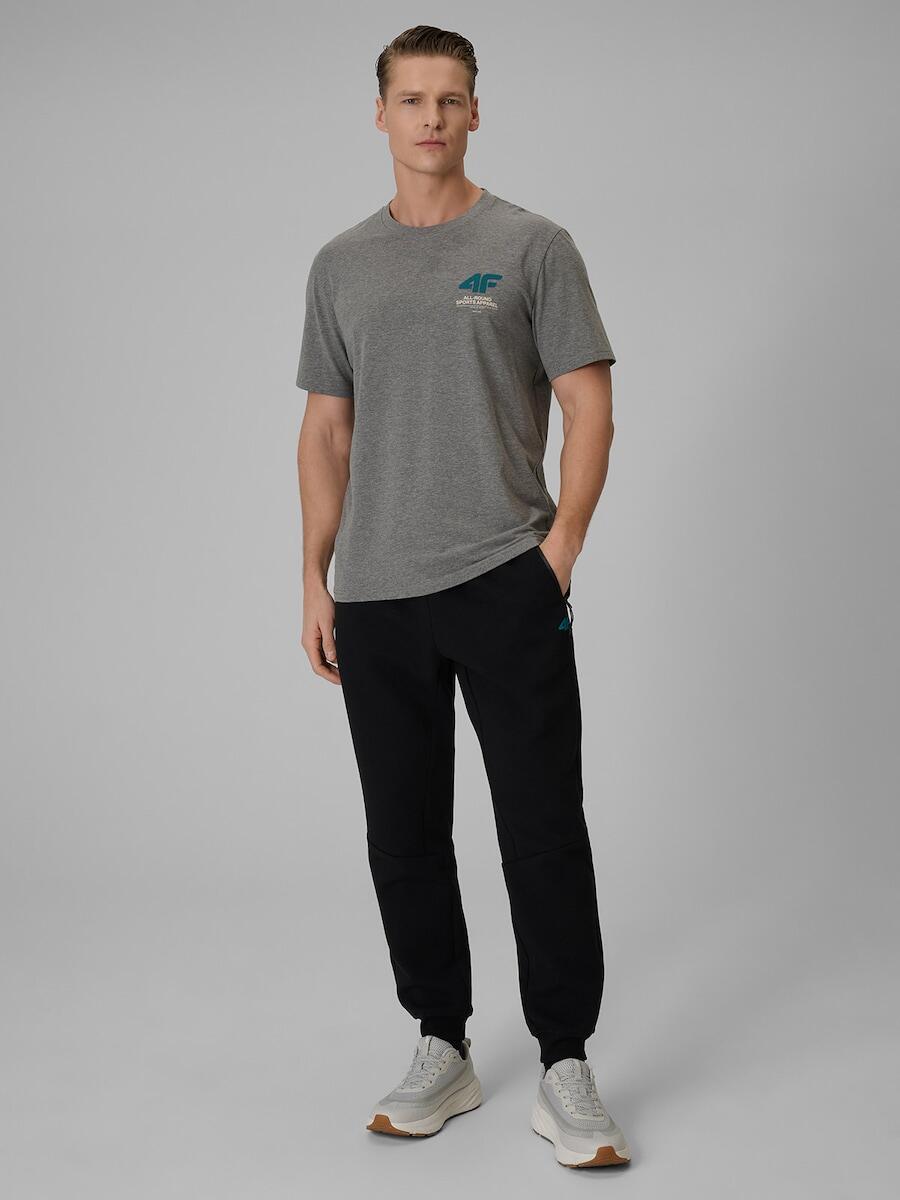 T-shirt regular gładki męski  4F 4FRSS26TTSHM3990 3/6