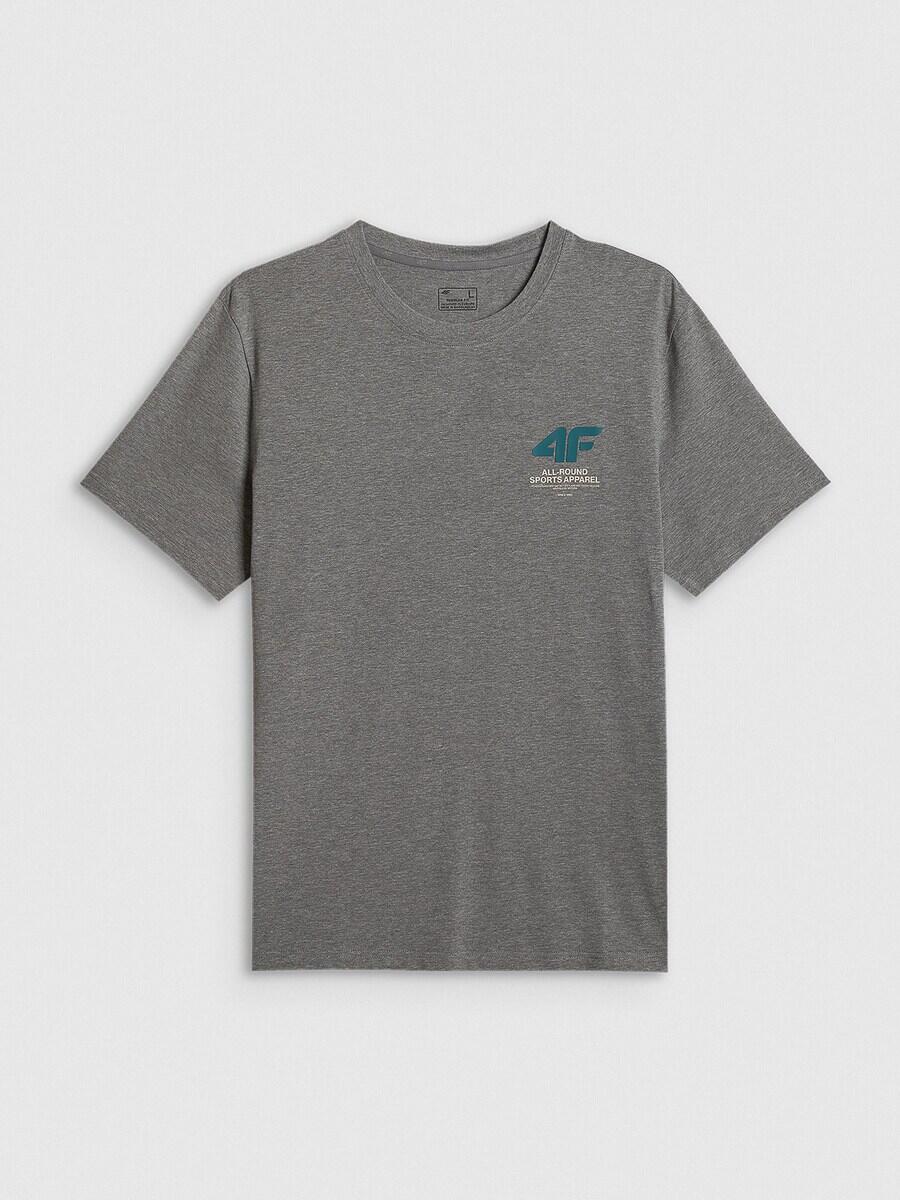 T-shirt regular gładki męski  4F 4FRSS26TTSHM3990 5/6