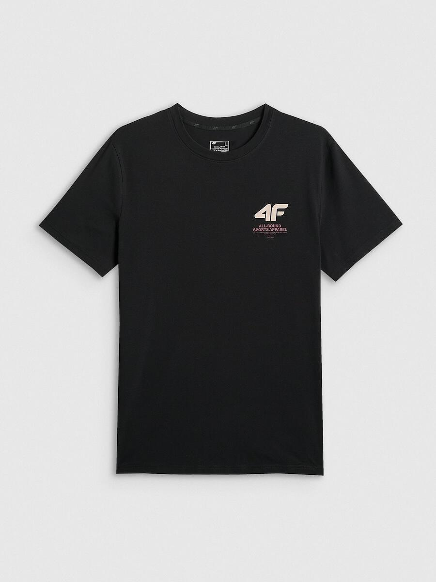 T-shirt regular gładki męski  4F 4FRSS26TTSHM3990 5/6