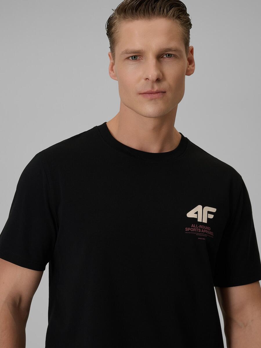 T-shirt regular gładki męski  4F 4FRSS26TTSHM3990 4/6