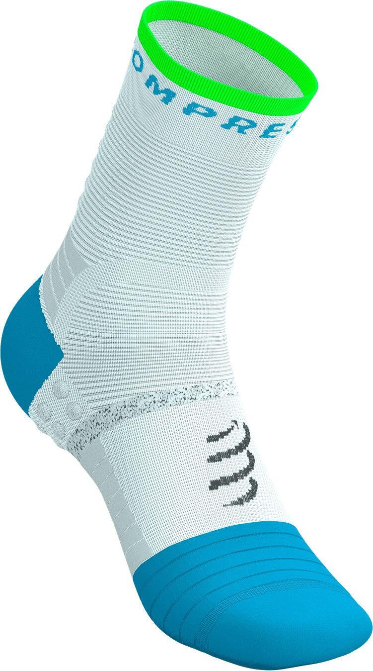 Meias Compressport Pro Marathon V2.0 Branco/Verde/Azul 2/6