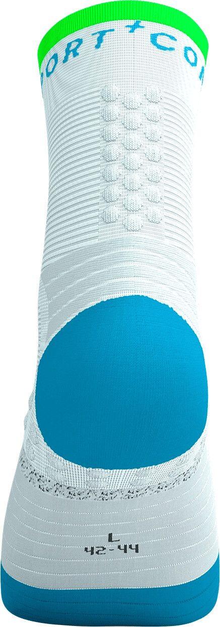 Meias Compressport Pro Marathon V2.0 Branco/Verde/Azul 4/6
