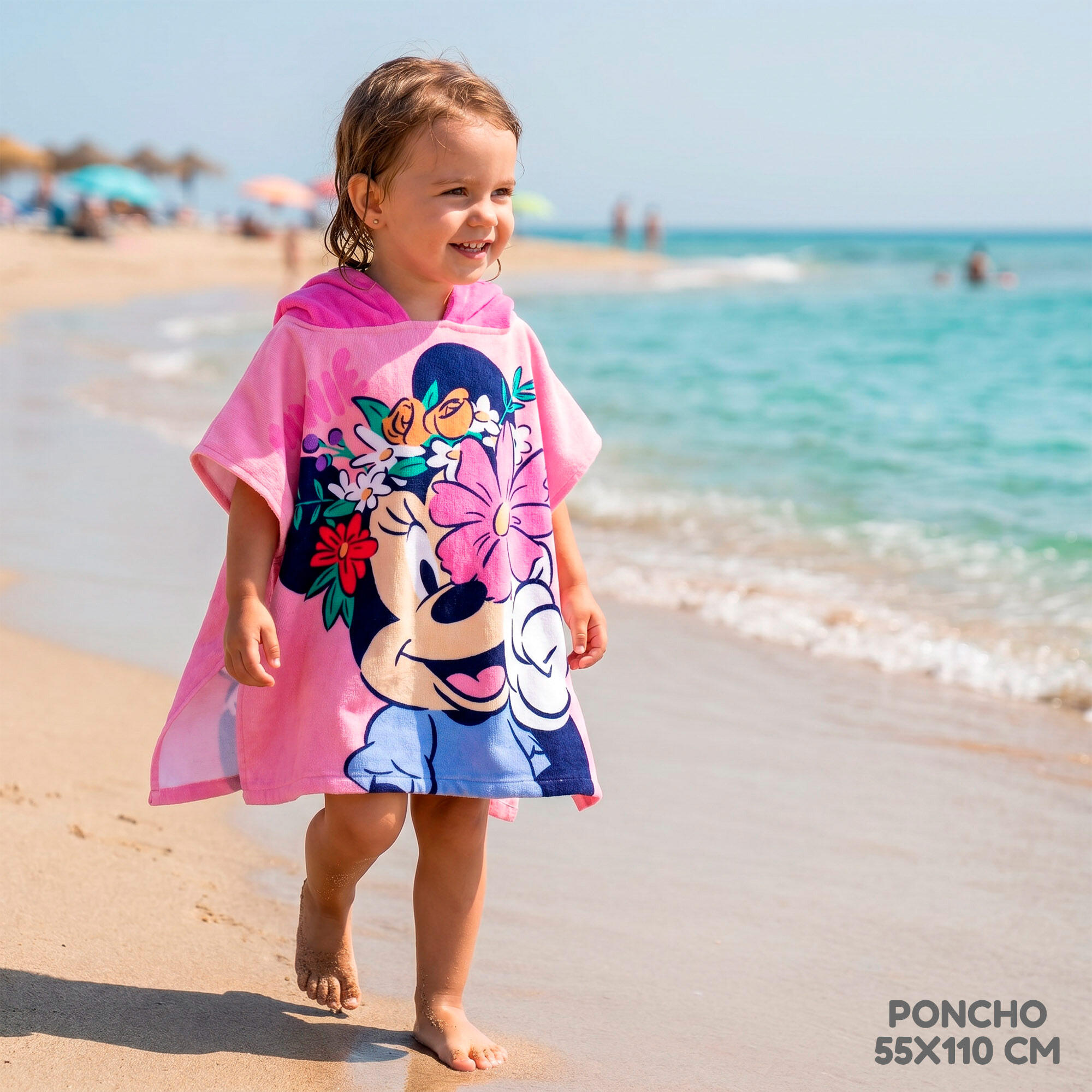 Minnie Set cubo playa con accesorios mochila y poncho 3/7