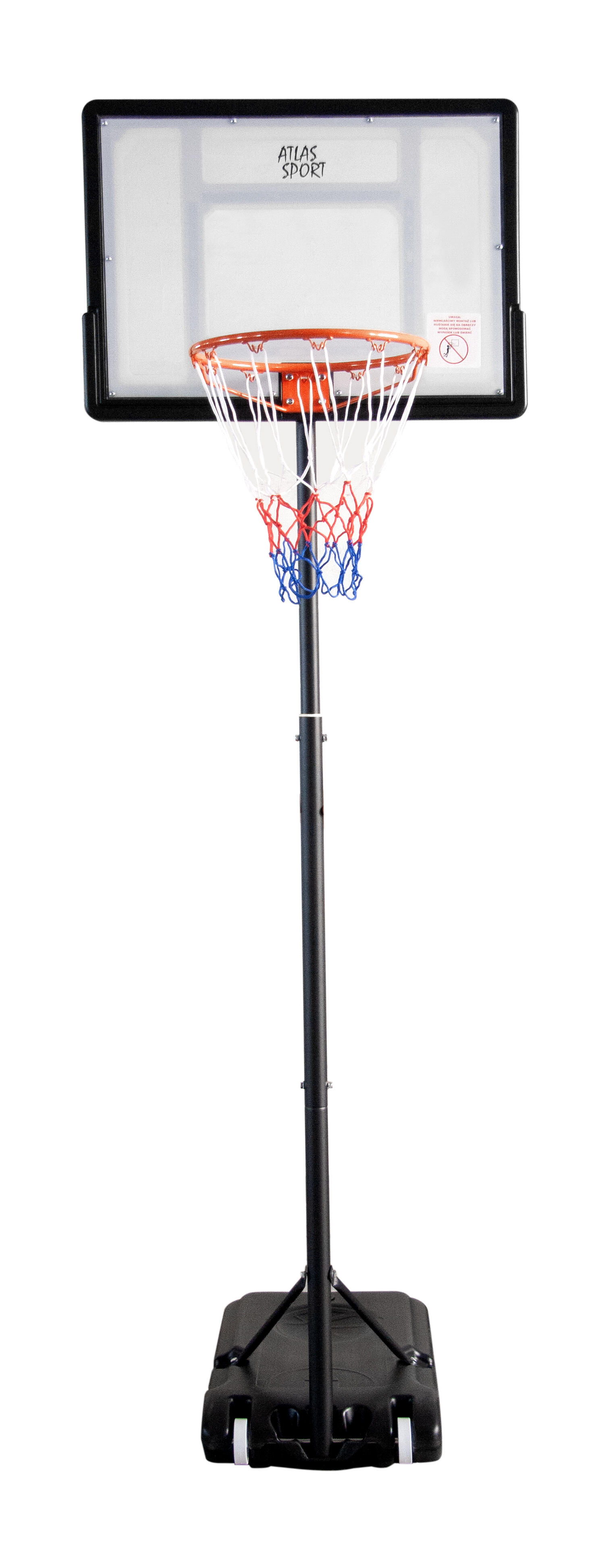 Kosz do koszykówki zestaw regulowany kosz 210 cm 0182 Atlas Sport 2/3