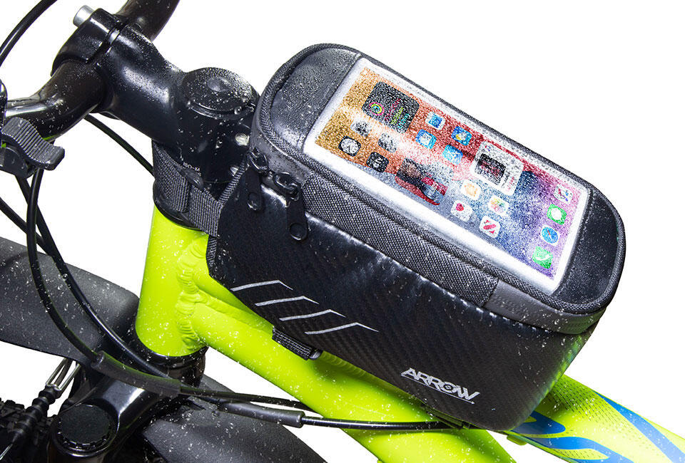 Arrow - Sacoche de Cadre Vélo - Smartphone - Imperméable - Noir 2/4
