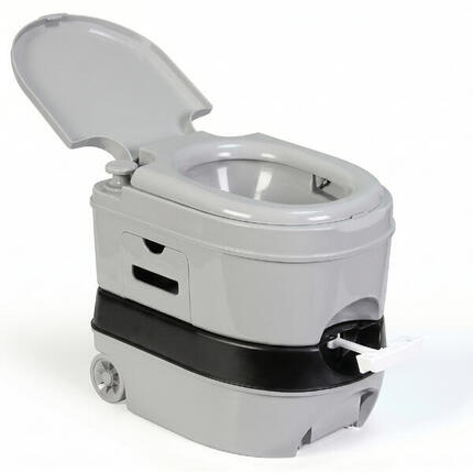 Toilette Portable à Roulettes 24L Camping, WC avec Chasse d'Eau 20L briebe Camp
