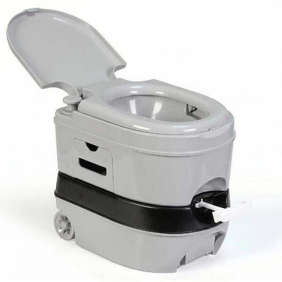 Toilette Portable à Roulettes 24L Camping, WC avec Chasse d'Eau 20L briebe Camp