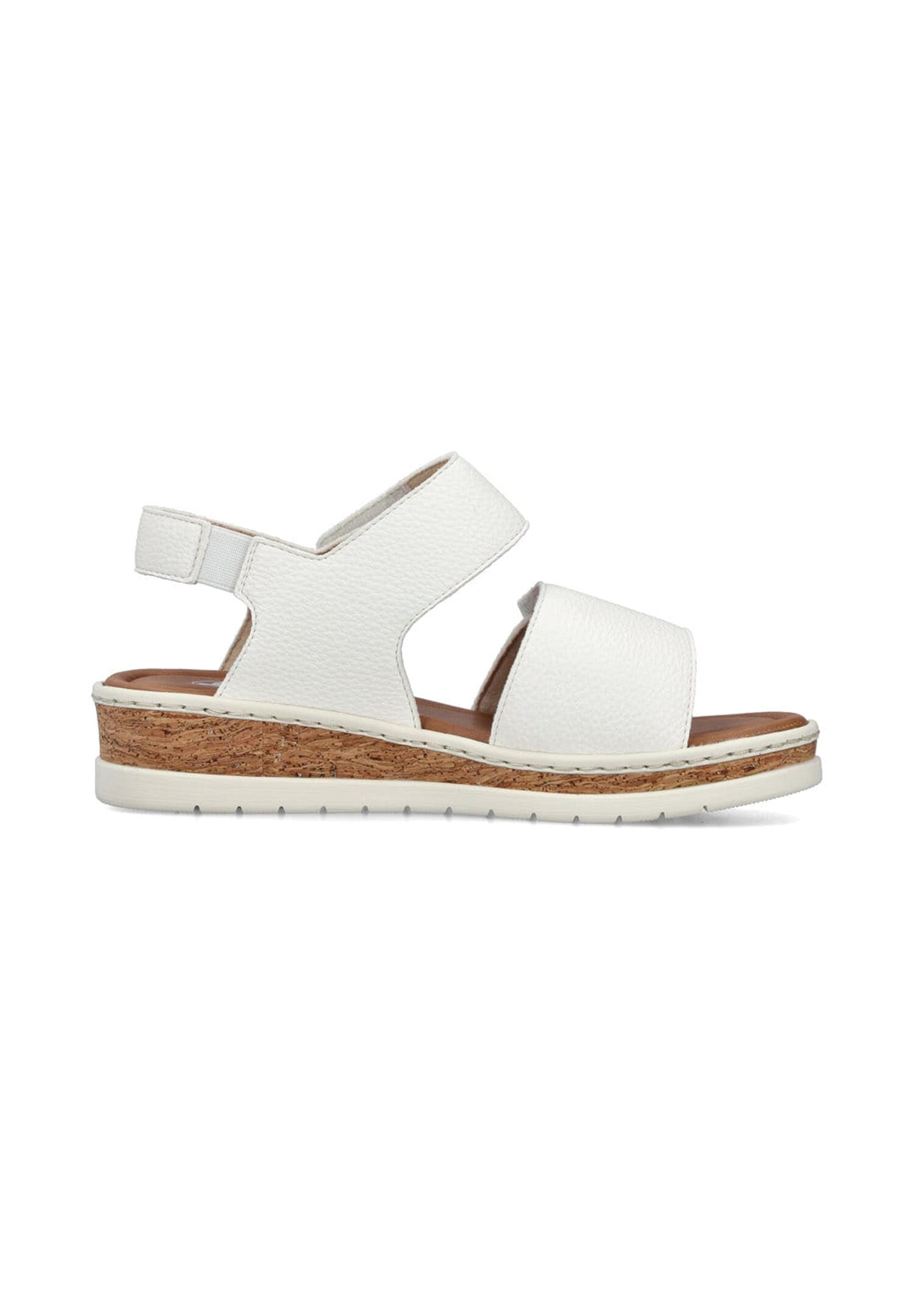 Rieker Damen Riemchensandalen V4181-80 Frauen Sandale Keilabsatz Weiß 2/5