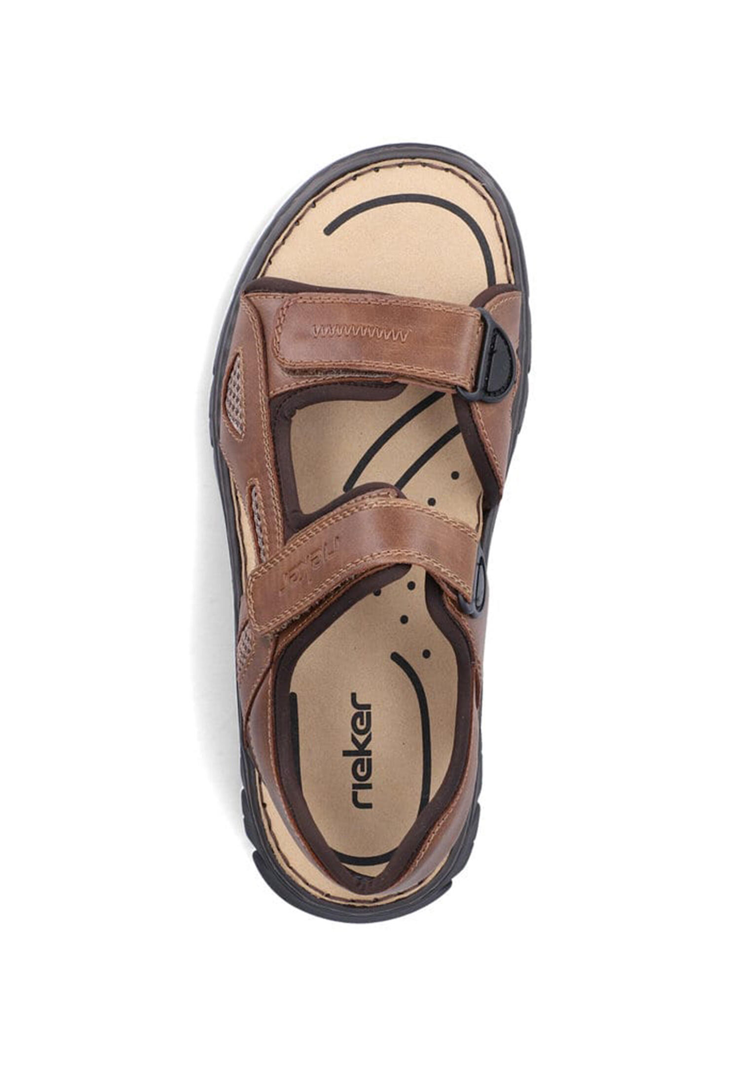 Rieker Herren Trekkingsandale 26761-22 Sandalen Schuhe Sommer Trekking Braun 4/5