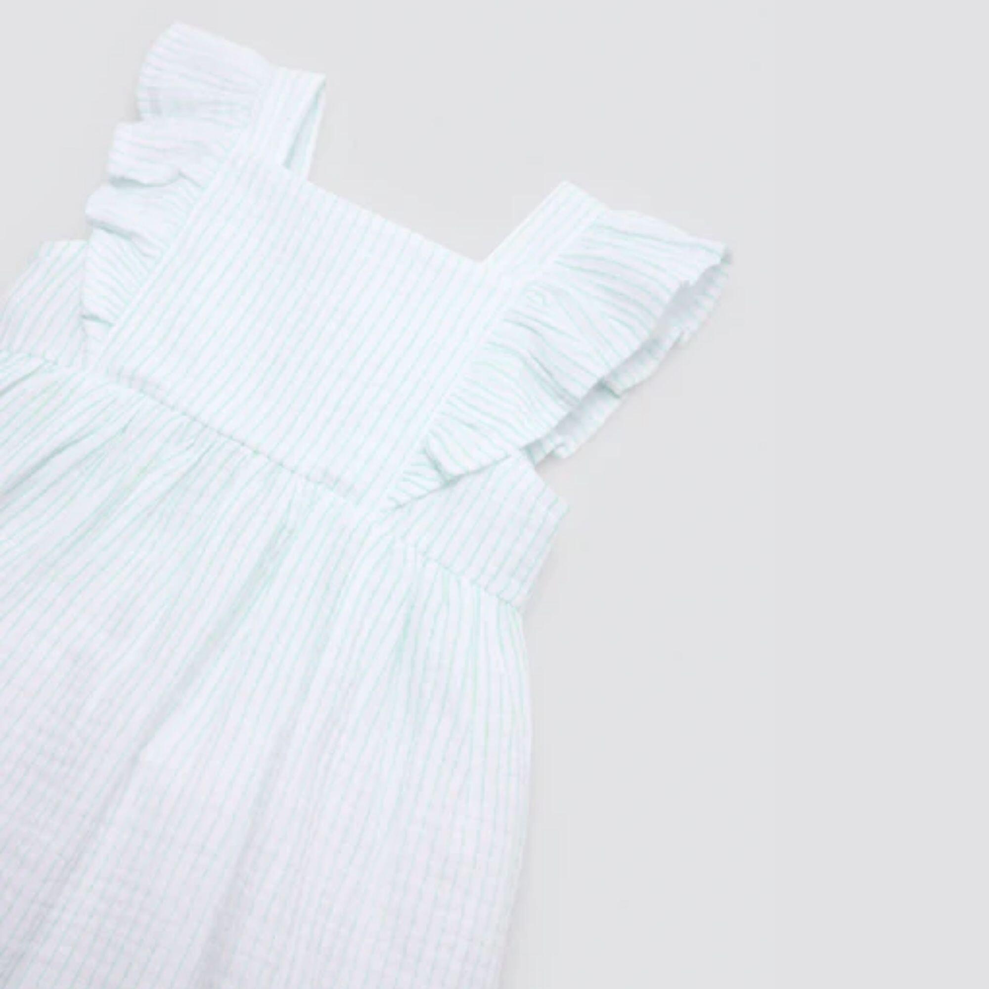 Vestido infantil sem mangas com estampa listrada 3/3